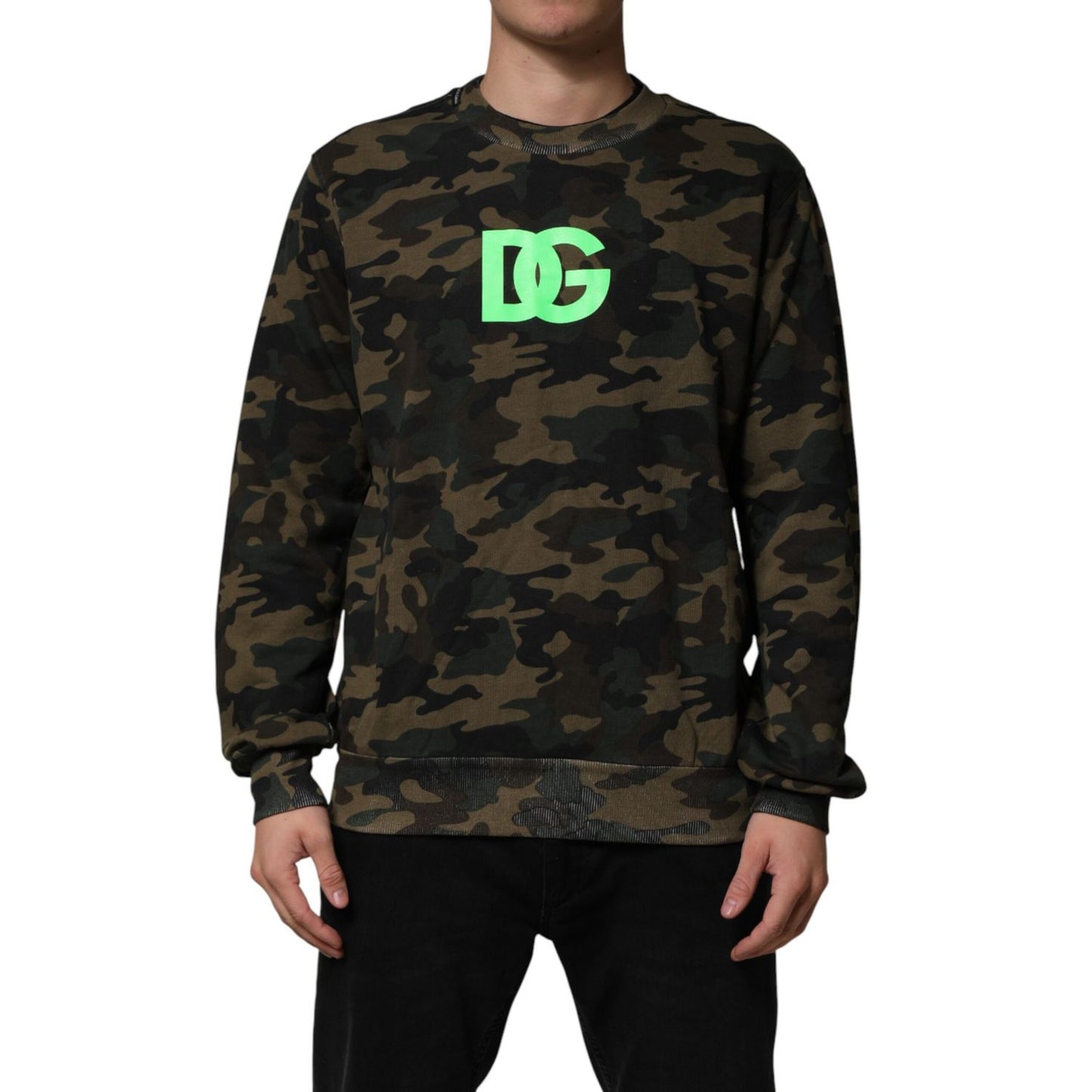 Dolce & Gabbana Multicolor Camouflage Men Sweatshirt Sweater