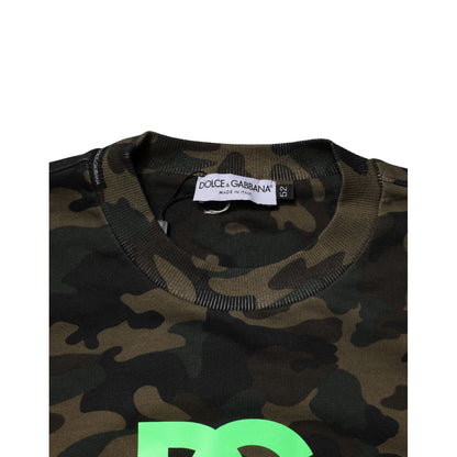 Dolce & Gabbana Multicolor Camouflage Men Sweatshirt Sweater