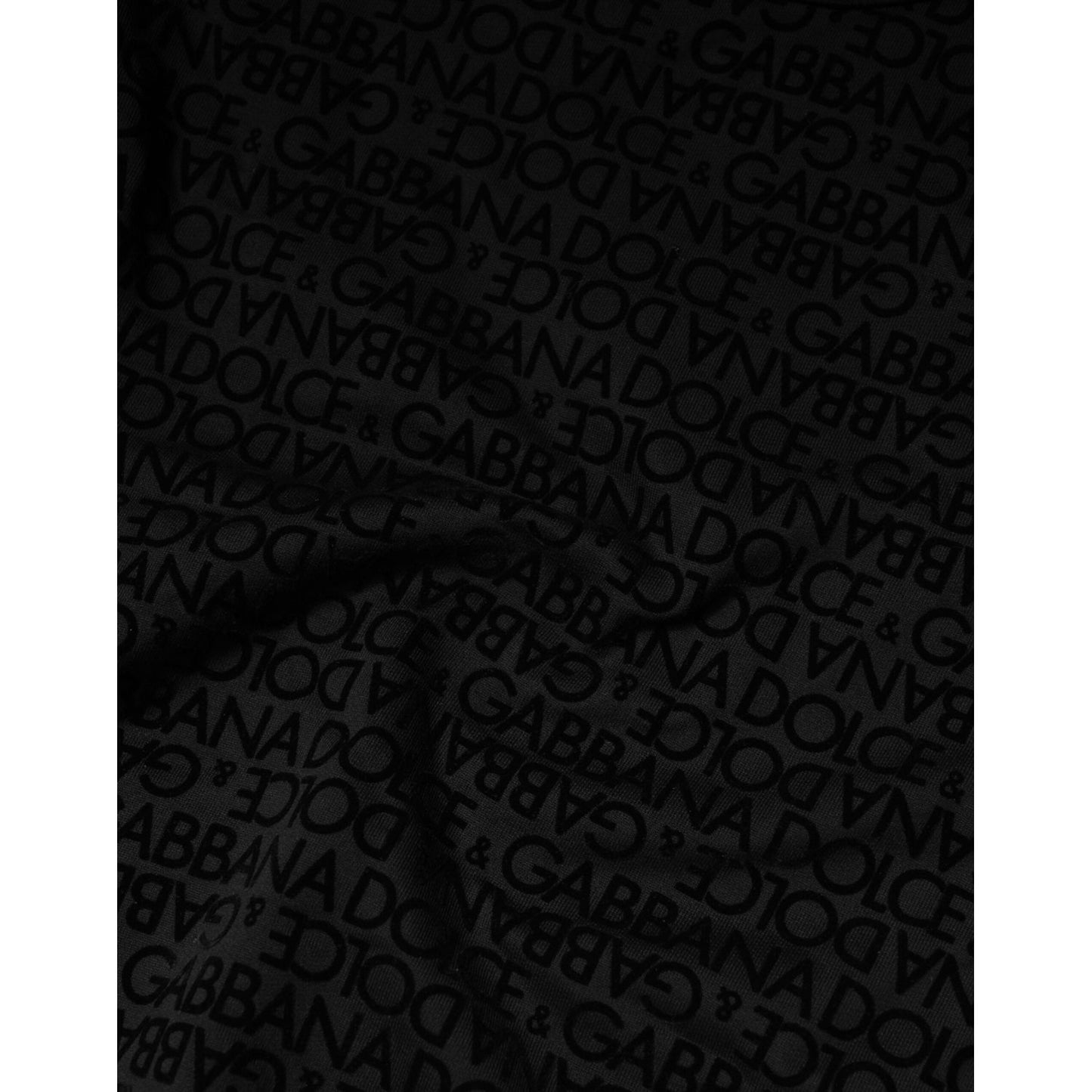 Dolce & Gabbana Black Monogram Crew Neck Sweatshirt Sweater