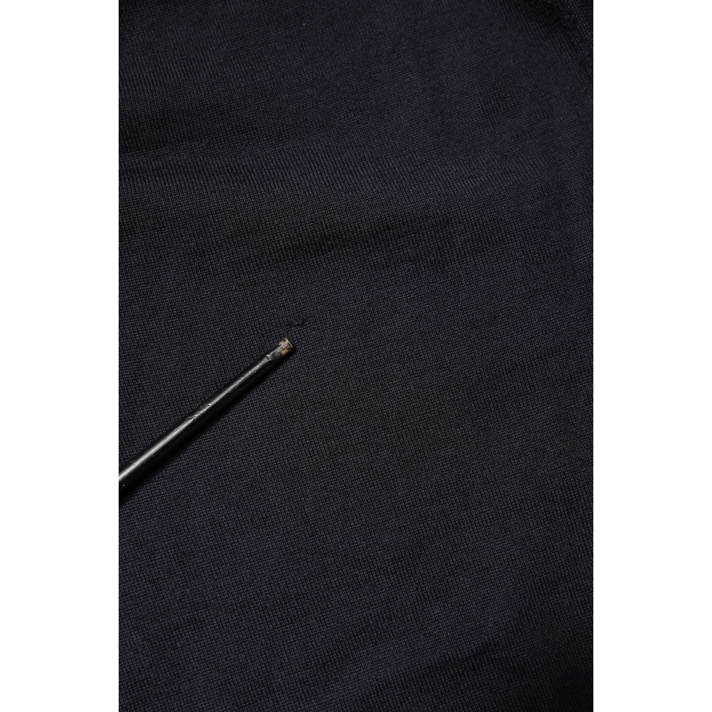 Dolce & Gabbana Black Cashmere V-Neck Men Pullover Sweater