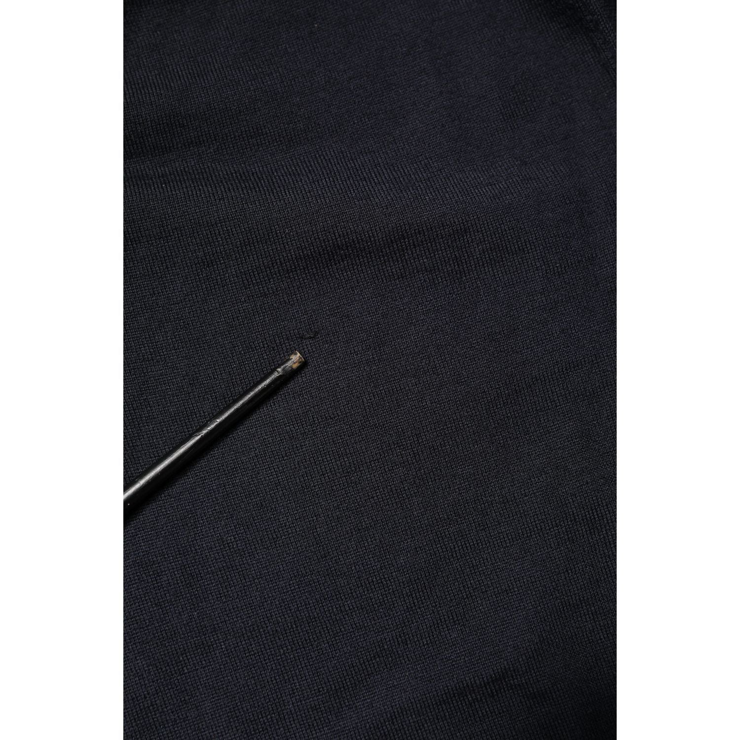 Dolce & Gabbana Black Cashmere V-Neck Men Pullover Sweater