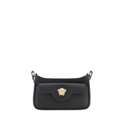 Versace Black Calf Leather Bos Taurus Shoulder Bag 1728,72470364320,Bags,Black,New with tags,Shoulder Bags - Bags,Versace,Women