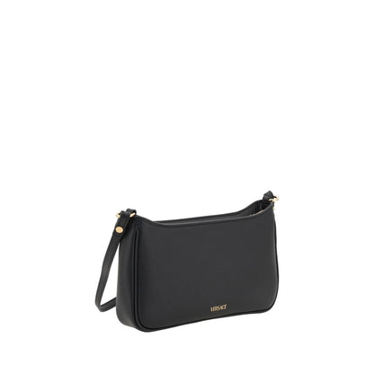 Versace Black Calf Leather Bos Taurus Shoulder Bag 1728,72470364320,Bags,Black,New with tags,Shoulder Bags - Bags,Versace,Women