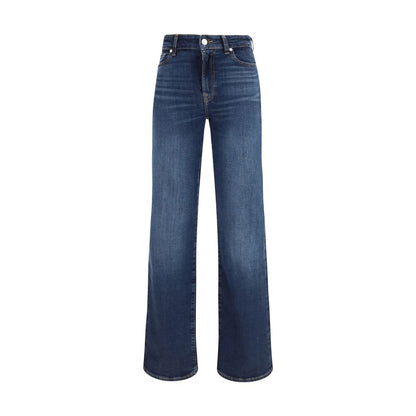 7FOR Blue Cotton Bootcut Jeans 1728,26,27,28,30,72470364320,7FOR,Blue,Bootcut Jeans - Jeans Denim - Clothing,Clothing,Jeans Denim - Clothing,New with tags,W24,W25,W29,Women