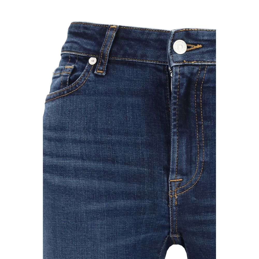 7FOR Blue Cotton Bootcut Jeans 1728,26,27,28,30,72470364320,7FOR,Blue,Bootcut Jeans - Jeans Denim - Clothing,Clothing,Jeans Denim - Clothing,New with tags,W24,W25,W29,Women