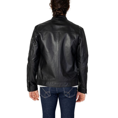 Peuterey Black Lamb Leather Leather Jacket