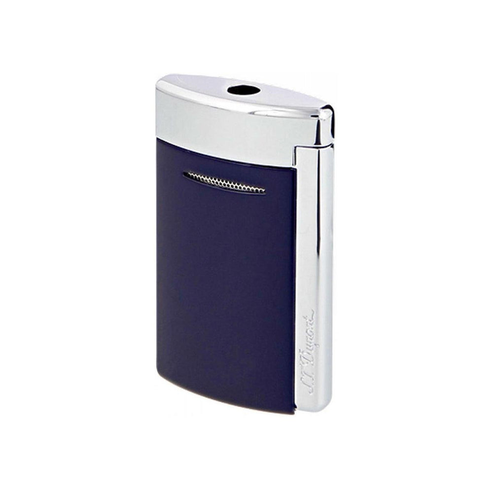 ACCENDINI S-T- DUPONT MOD. 10801 luxury lighter in polished metal and blue finish