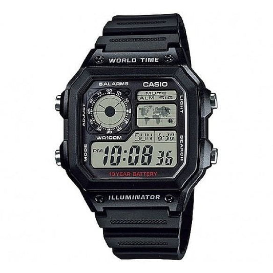 CASIO SPORT Mod. DIVER - WORLD TIME ILLUMINATOR 5 ALARMS - FUTURE CLASSIC COLLECTION - BLACK-0