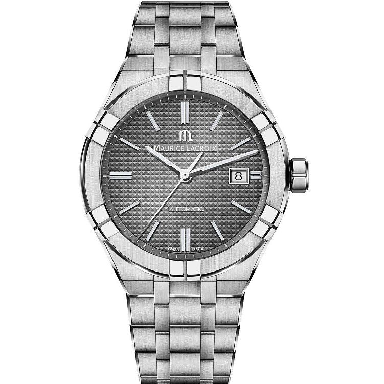 MAURICE LACROIX MOD. AIKON AUTOMATIC wristwatch, 42mm stainless steel case, SS bracelet, water resistant 20 ATM, Swiss made, sapphire dial.