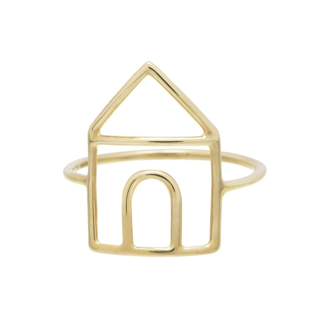 ALIITA ANELLI MOD. RIPU220000YG09K geometric gold house ring design