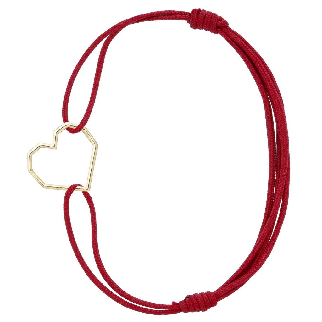 ALIITA BRACCIALI MOD. CBPU2M001AYG09K red cord bracelet with heart shape