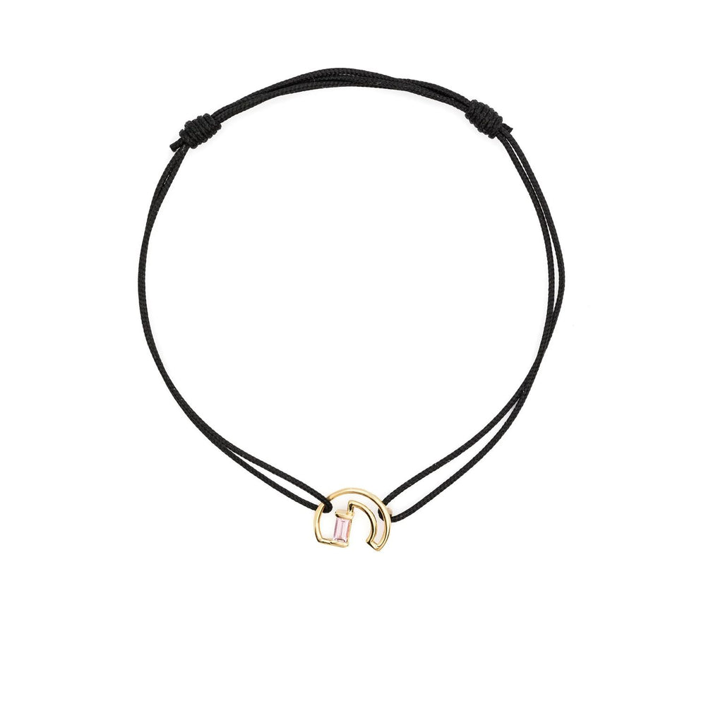 ALIITA BRACCIALI MOD. CBPUHG0013YG09K black cord bracelet with gold charm