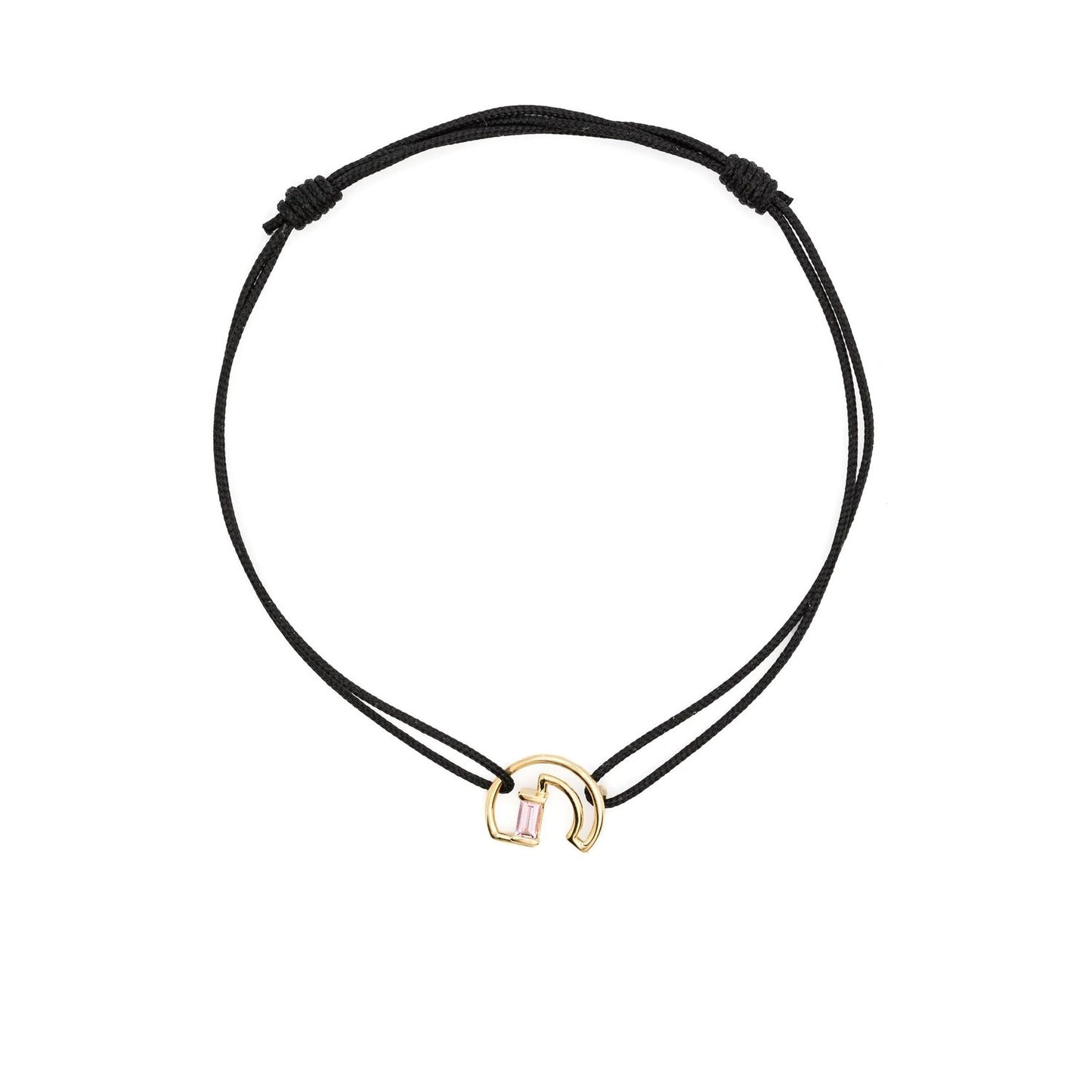 ALIITA BRACCIALI MOD. CBPUHG0013YG09K black cord bracelet with gold charm
