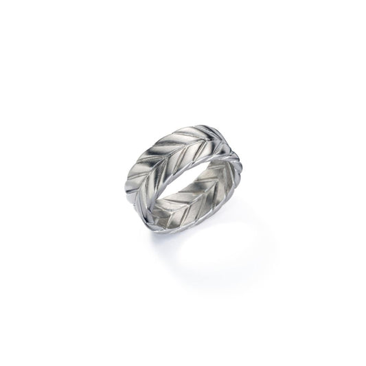 AN JEWELS JEWELRY Mod. AA.R256S-11 silver ring with textured design