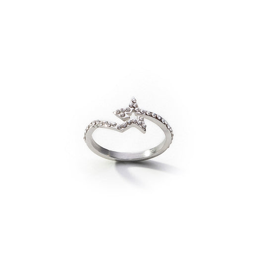 Alt Tag: Elegant silver ring by AN JEWELS JEWELRY Mod. ADC.R01SC-7 with intricate design, perfect accessory for any occasion.