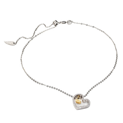 Heart-shaped pendant necklace from AN JEWELS JEWELRY Mod. AL.NLPA4SCZ, featuring a delicate chain and elegant design.