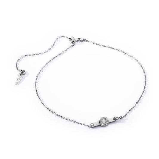 Delicate silver bracelet from AN JEWELS JEWELRY Mod. ANCOLARLI8 featuring a subtle charm and adjustable chain clasp.
