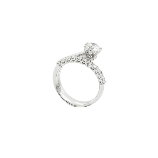 Exquisite ANELLI RECARLO MOD. R01SF014_048-14 ring with diamond detailing on white background