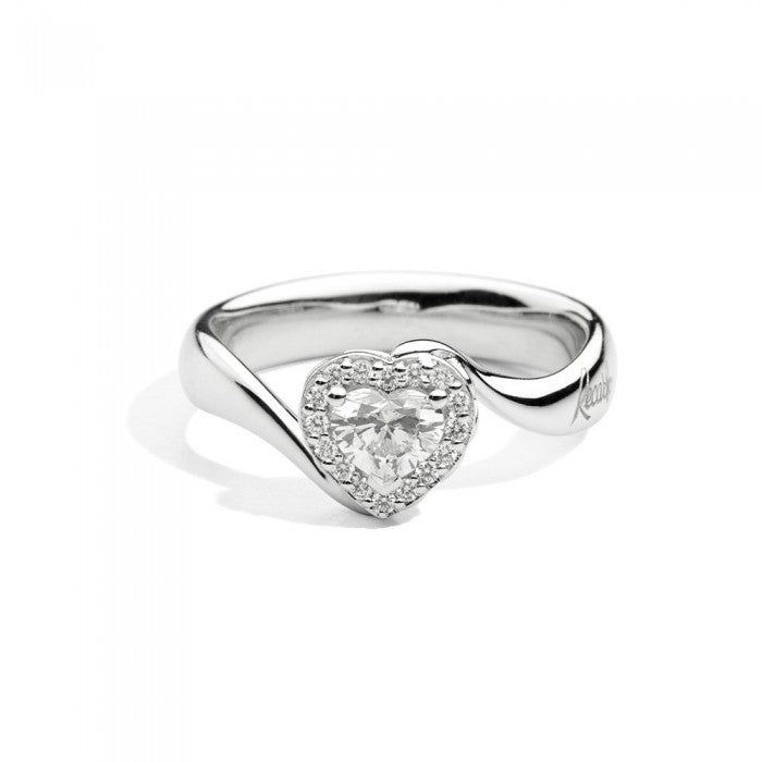 ANELLI RECARLO MOD. R67SC002_040 heart-shaped diamond ring with elegant white gold band.