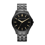 ARMANI EXCHANGE Mod. AX2144 wristwatch, 45mm stainless steel case, quartz movement, black dial, SS bracelet, 5 ATM water resistant.