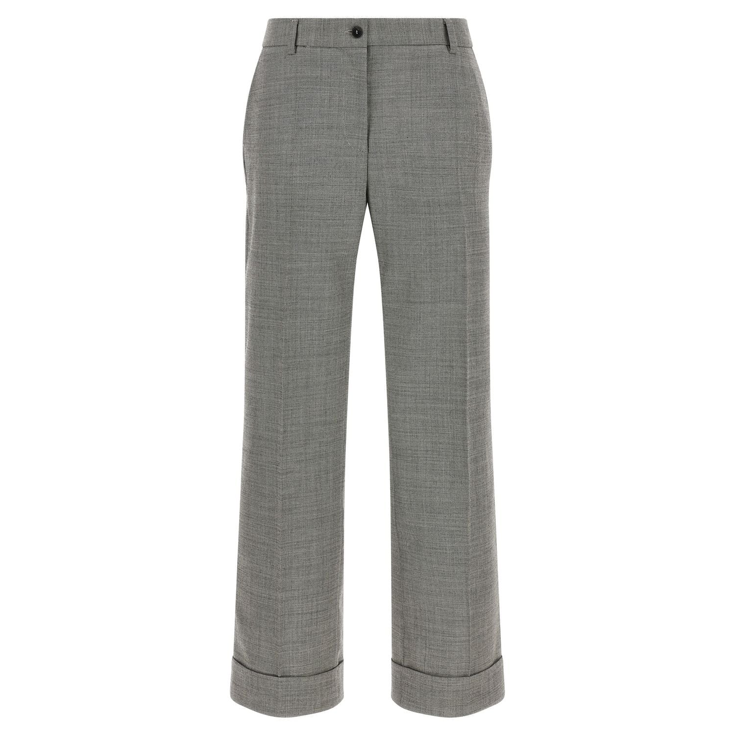 Alberto Biani Gray Wool Flared Pants