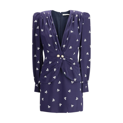 Alessandra Rich Blue Silk Casual Dress