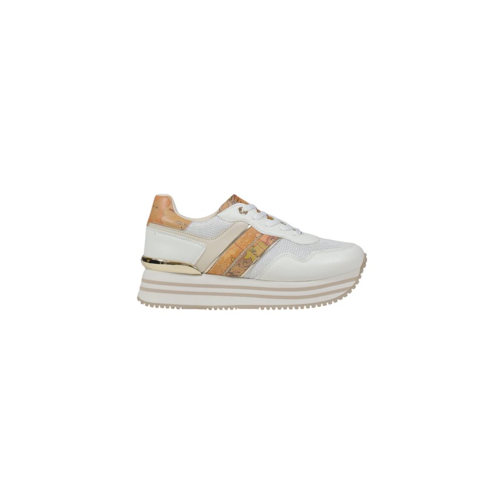 Alviero Martini Prima Classe White Polyethylene Platform Sneakers with modern design and elegant details, perfect for dynamic days.