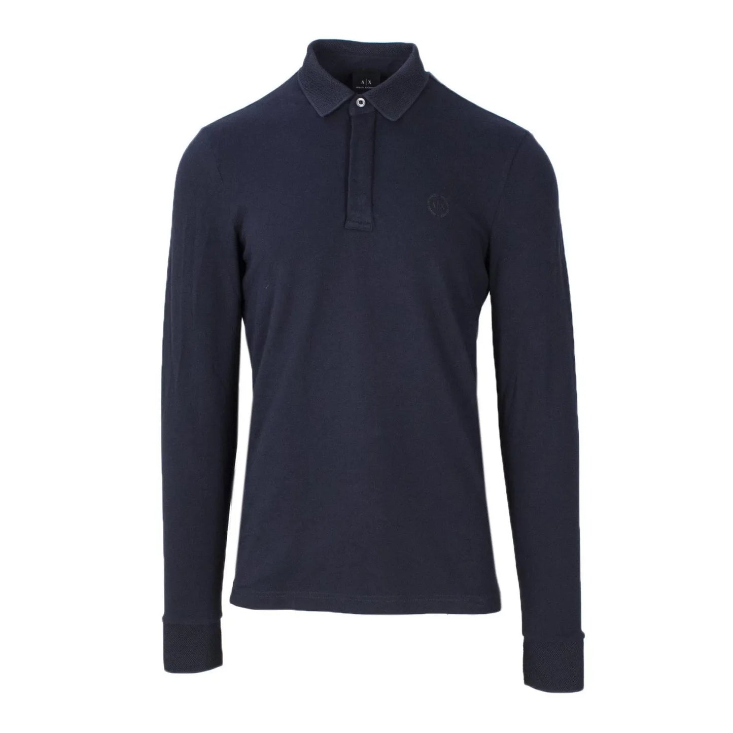 Armani Exchange Blue Cotton Polo Shirt