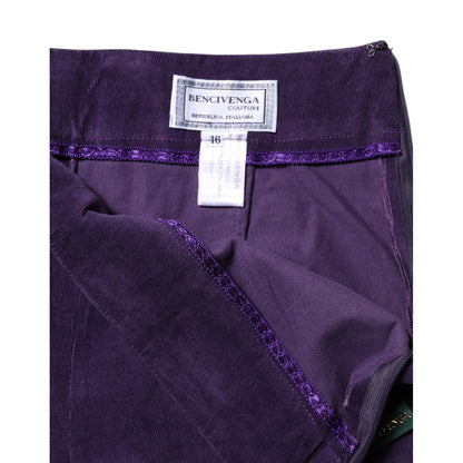 BENCIVENGA Purple High Waisted Flared Pants1728,67345645728,BENCIVENGA,Clothing,Flared Pants - Pants - Clothing,IT46|XL,Jeans & Pants - Women - Clothing,Material: 50% Virgin Wool 30% Viscose 20% Elastane,New with tags,Pants - Clothing,Purple,Women,Women -