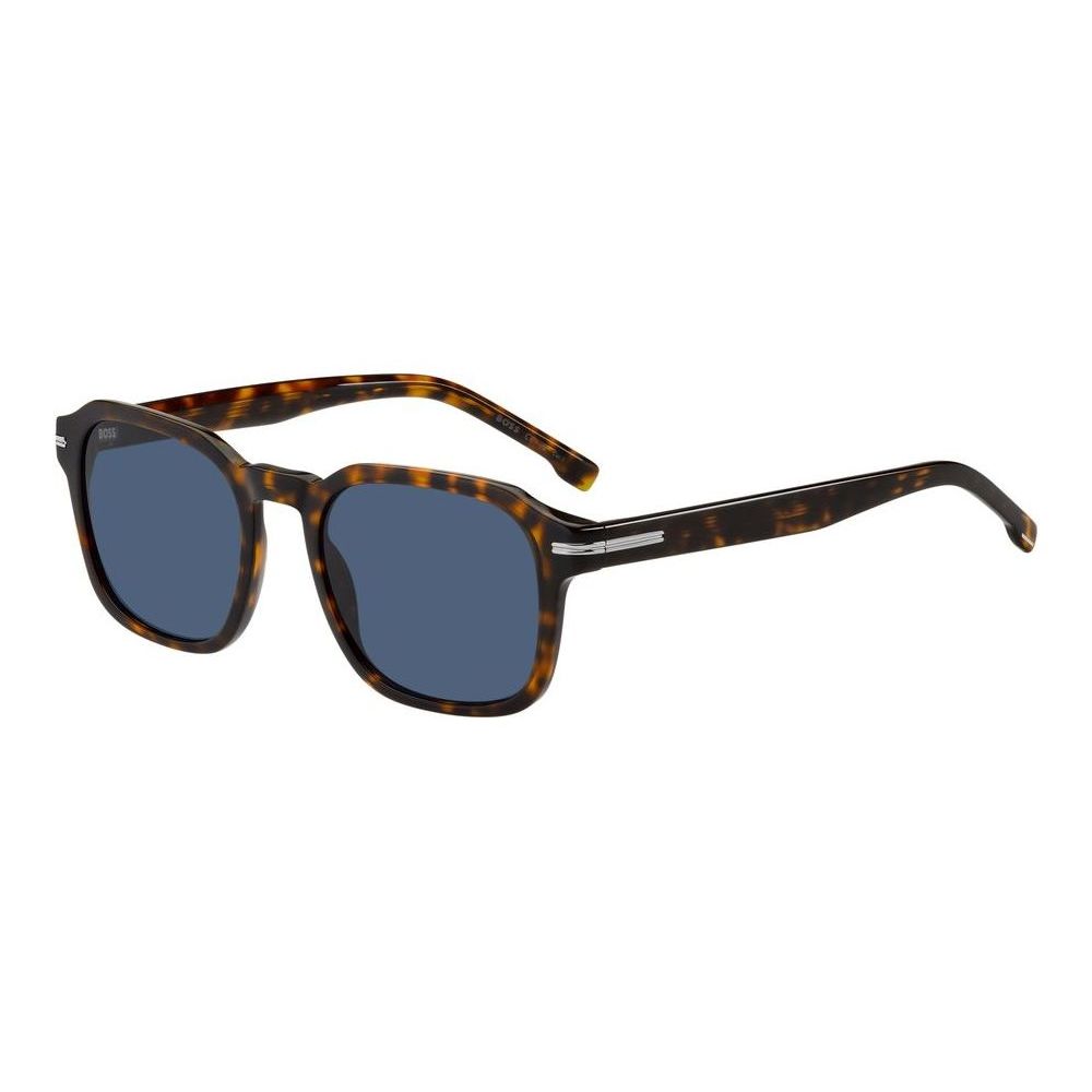 BOSS MOD. BOSS 1627_S sunglasses for gents, featuring a sleek tortoiseshell design with blue lenses.