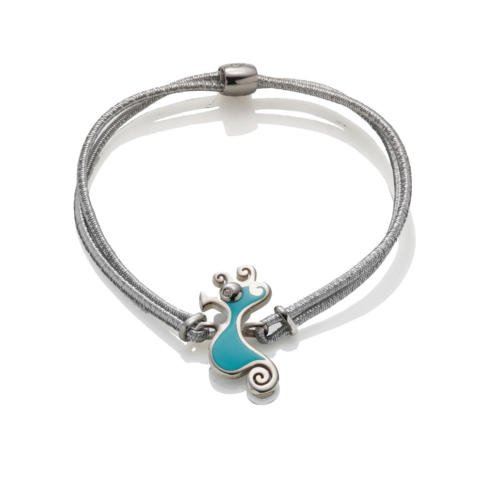 BRACCIALI CHANTECLER MOD. 35590 One size elegant silver bracelet with turquoise charm, stylish jewelry for any occasion.