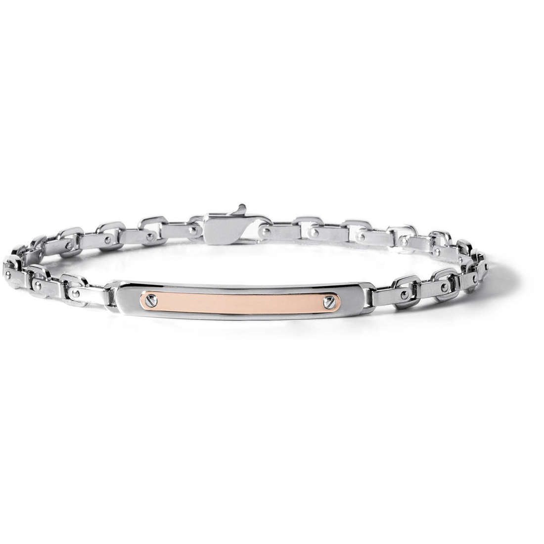 Elegant silver and gold BRACCIALI COMETE MOD. UBR497 bracelet with chain link design.