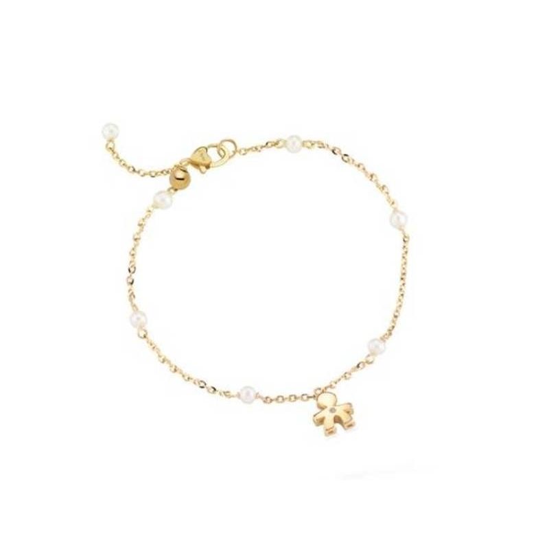 BRACCIALI LE BEBE MOD. LBB832 gold 9 Kt lady's bracelet made in Italy with official packaging, perfect gift for any occasion.