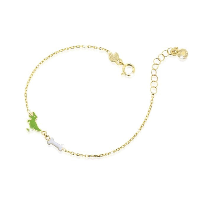 BRACCIALI LE BEBE MOD. PMG071 elegantly crafted gold bracelet with delicate charms.