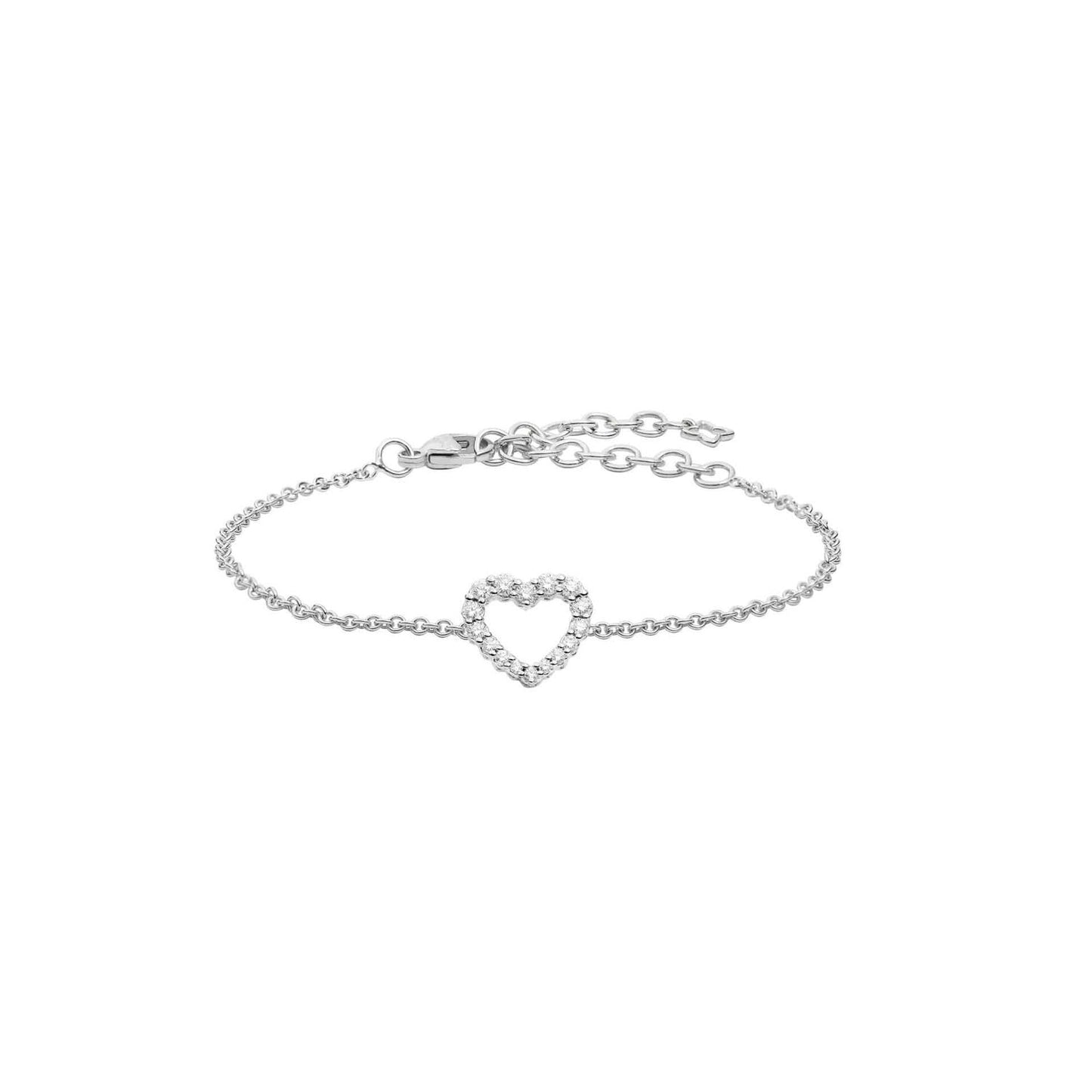 BRACCIALI RECARLO MOD. B01CU009_022-M elegant heart-shaped bracelet on chain