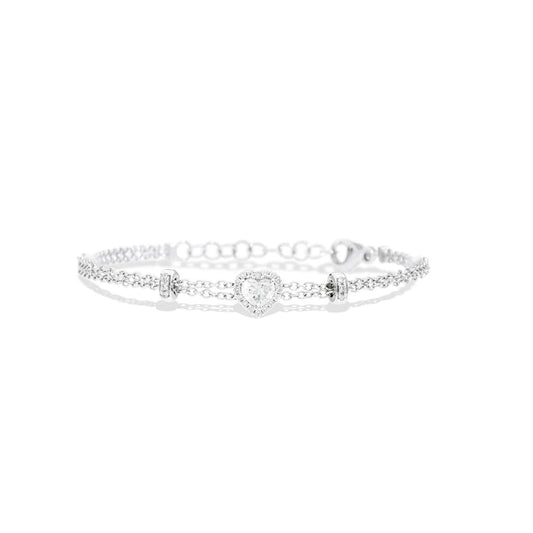 BRACCIALI RECARLO MOD. B67SC022_058-OS elegant silver bracelet with detailed heart design.