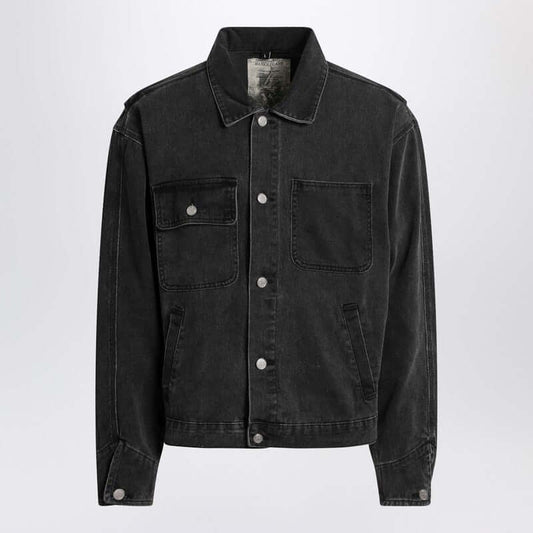 Basketcase Gallery Black washed denim jacket