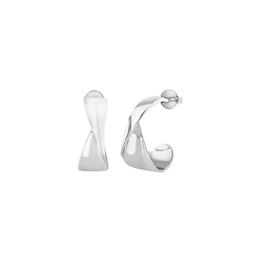 BREIL JEWELS Mod. TJ3465 silver earrings for ladies, elegant design with 925° silver, shown in official packaging. Water resistant 5 ATM.