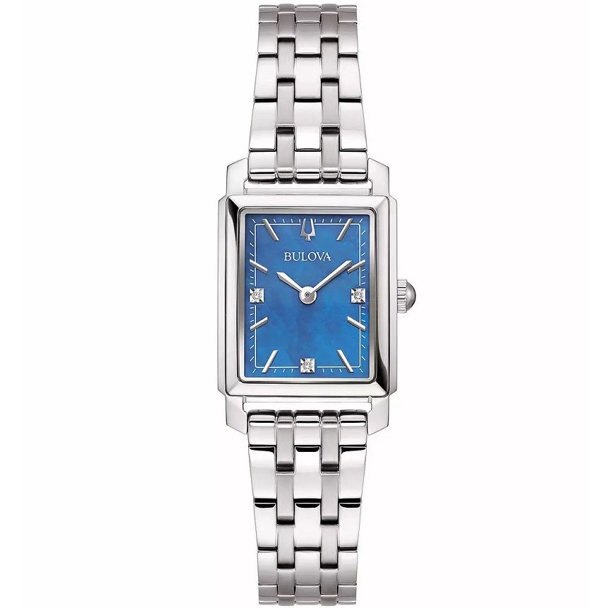 BULOVA Mod. SUTTON TANK ladies wristwatch with quartz movement, 21mm stainless steel case, and mineral dial, water resistant 3 ATM.
