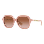 BURBERRY MOD. JONI BE 4389 acetate sunglasses for lady, elegant design, feminine style with gold logo on the temples.
