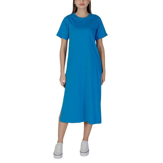 B.Young Blue Cotton Midi Skirt