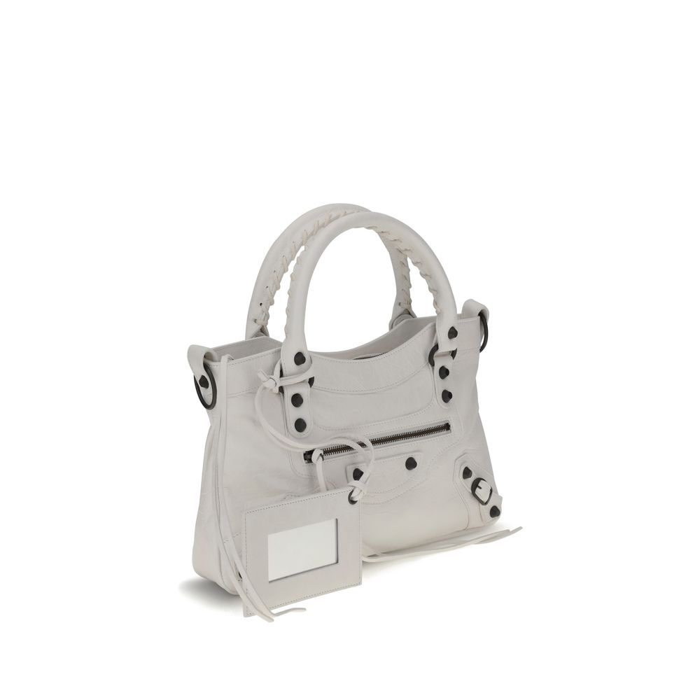 Balenciaga White Calf Leather Bos Taurus Handbag