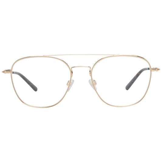 Bally Gold Men Glasses Frame, full-rim round gold frame with metal & plastic material, designed for men, includes branded case.