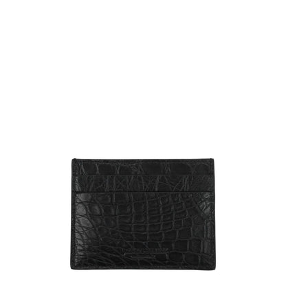 Billionaire Italian Couture Black Crocodile Cardholder