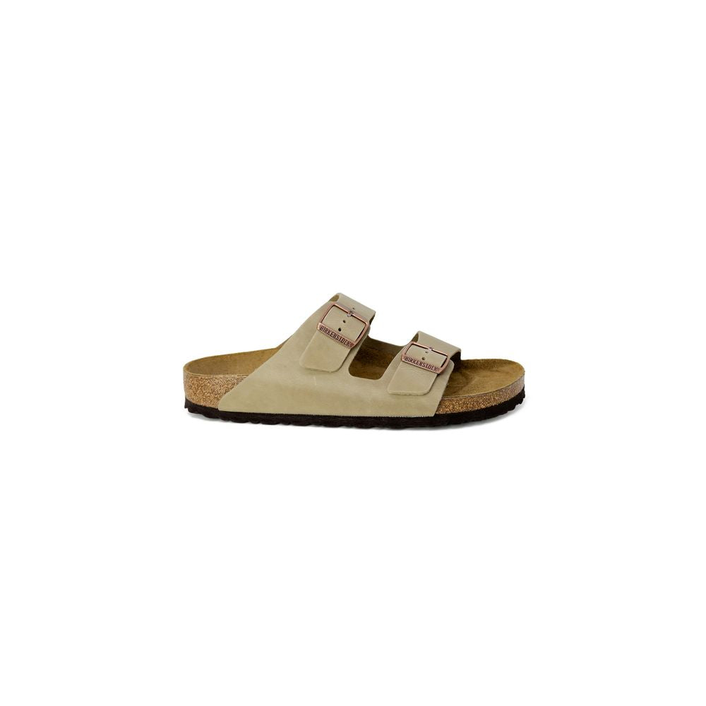 Birkenstock Beige Synthetic Slipper with double strap design and cork sole for comfort