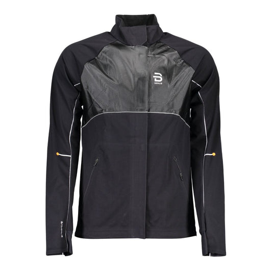 Bjorn Daehlie Black Polyester Jacket with long sleeves, zip closure, two external pockets, contrast details, and logo.