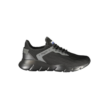 Blauer Black Polyester Men Sneaker 1728,67403481248,Athletic - Sneakers - Shoes,Black,Blauer,EU40/US7,EU41/US8,EU42/US9,EU43/US10,EU44/US11,EU45/US12,Men,New with tags,Shoes,Sneakers - Shoes