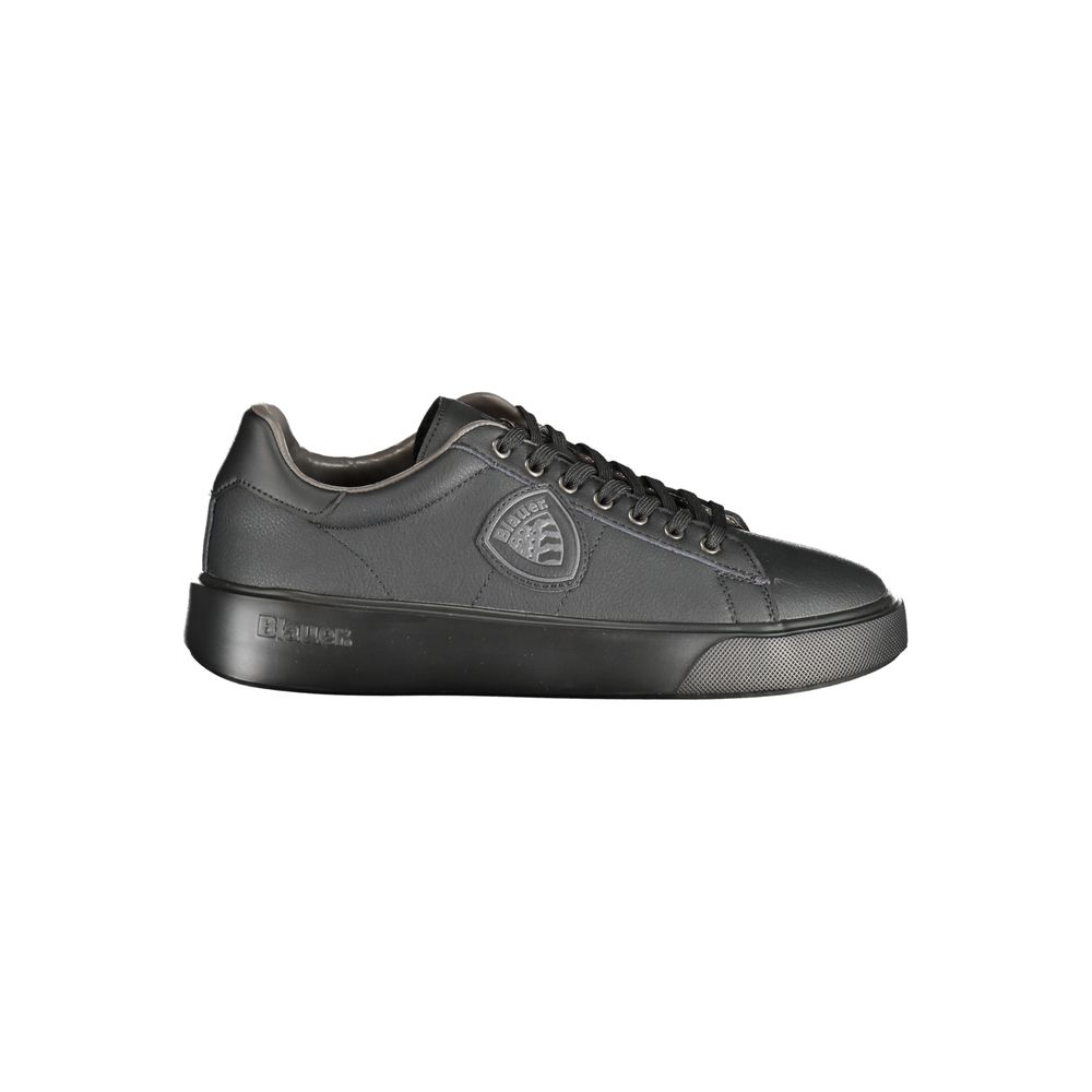 Blauer Black Polyurethane Men Sneaker