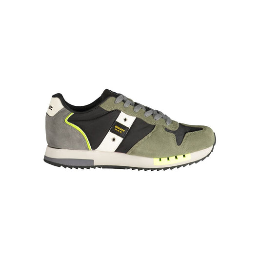 Blauer Verde Polyurethane Men Sneaker 1728,67403481248,Athletic - Sneakers - Shoes,Blauer,EU40/US7,EU41/US8,EU42/US9,EU43/US10,EU44/US11,EU45/US12,Green,Men,New with tags,Shoes,Sneakers - Shoes