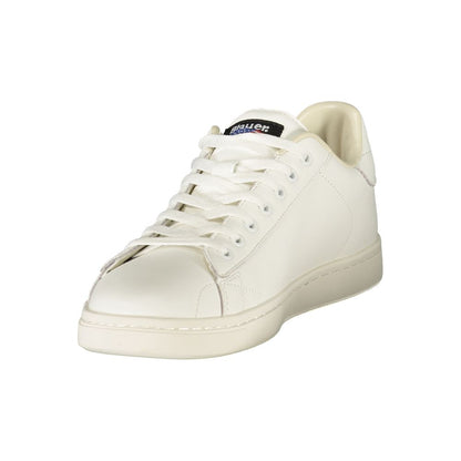 Blauer White Polyurethane Men's Sneaker 1728,67403481248,Blauer,EU40/US7,EU41/US8,EU42/US9,EU43/US10,EU44/US11,EU45/US12,Low Tops - Sneakers - Shoes,Men,New with tags,Shoes,Sneakers - Shoes,White